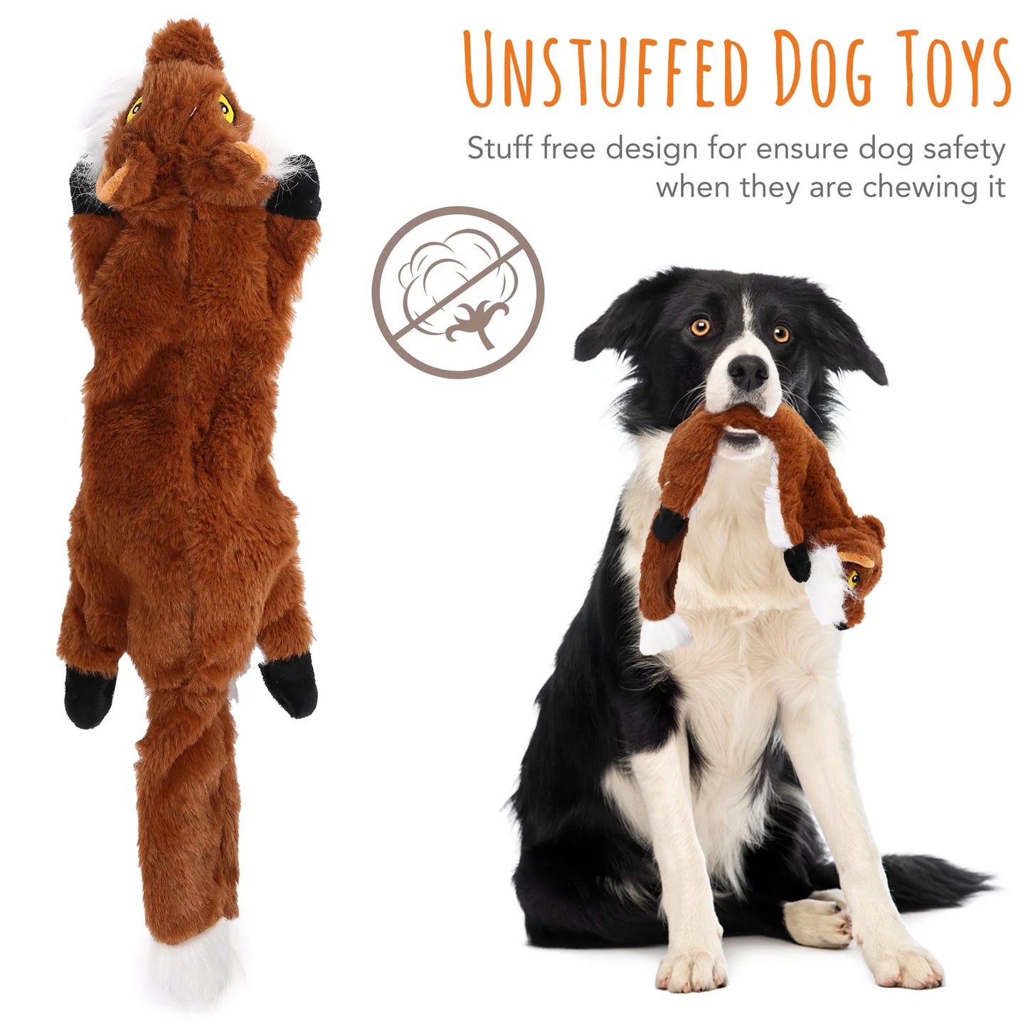 5Pcs Dog Squeaky Toys for Small Medium Dog, No Stuffing