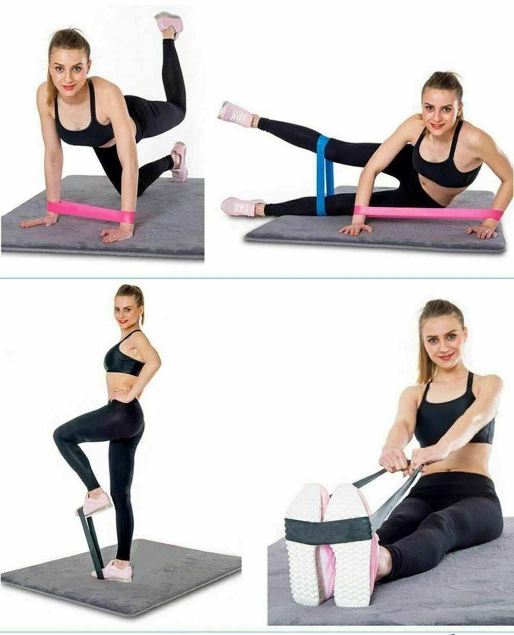 Yoga Booty Band Eco-Friendly Yoga Resistance Bands 5-Piece